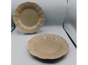 Ceramica Essentials - Decorative Tan Dishes - Set Of 2