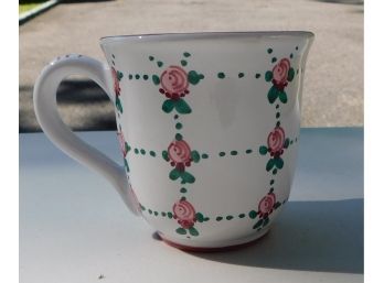 Rose Mug - Hand Painted In Italy