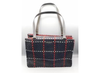 Kate Spade - Blue And Red Plaid Wool Hand Bag