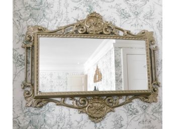 Stunning Rectangular Wall Mirror With Ornate 19th Century Inspired Frame