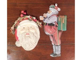 Santa Clause Christmas Decorations - Set Of 2
