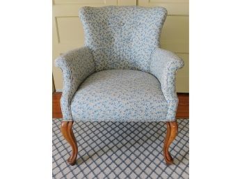 Lovely Cushioned Armchair With Blue Floral Upholstery So Comfortable