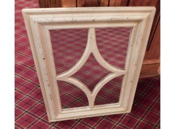 Decorative Mirror With White Wooden Frame