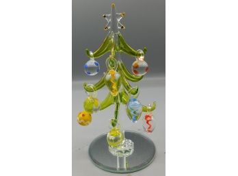 LS Arts - Mini Green Crystal Christmas Tree With Removable Ornaments