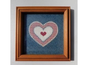 Valerie's Folk Art Applique - Embroidered Heart Artwork