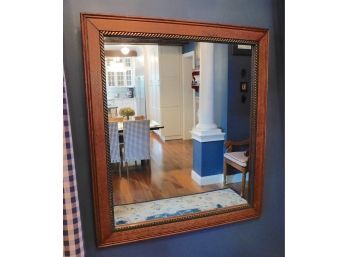 Rectangular Wall Mirror With Wooden Frame