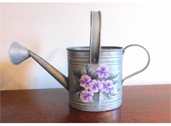 Decorative Floral Painted Watering Can