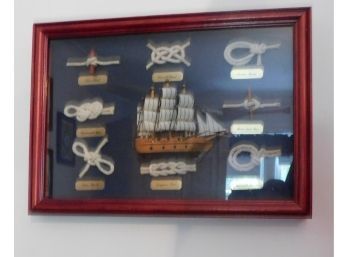 Nautical Knots In Wall Mounted Glass Display Case