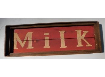'Milk' Wooden Wall Decor Sign