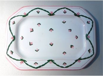 Hand Made In Portugal Pink Floral Trinket Dish