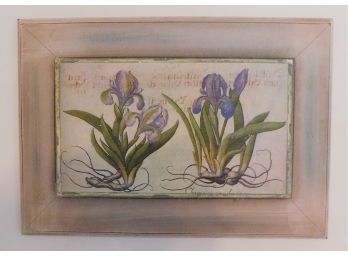 Canvas Artwork Of Purple Flowers - With Wooden Backing