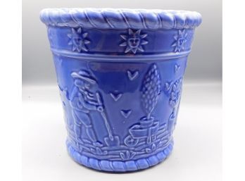Suid's Garden - Decorative Blue Flower Pot
