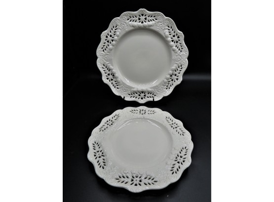 Victorian Collection Fine Raised Porcelain Dishes - Assorted Set Of 2