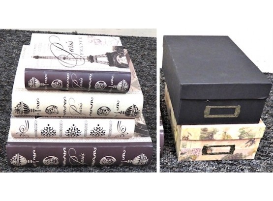 Decorative Cardboard Storage/photo Boxes - Set Of 6