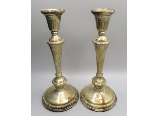 Preuner Sterling Weighted Candle Stick Holders - Set Of 2