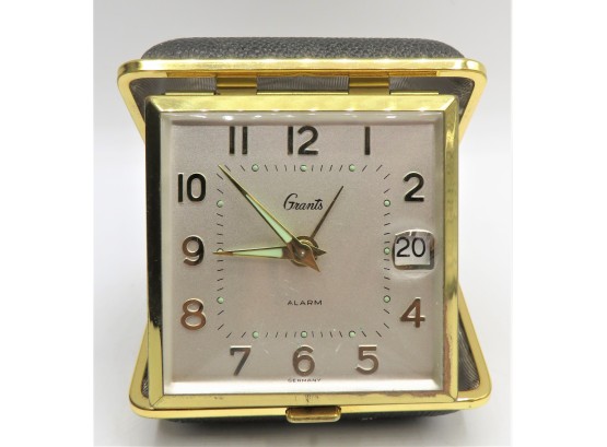 Vintage Grants Folding Travel Alarm Clock