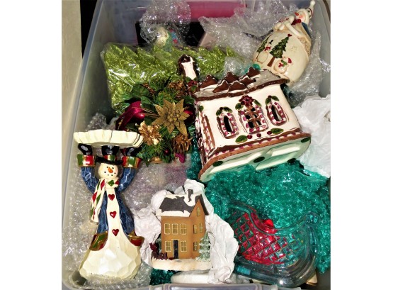 Assorted Lot Of Christmas Decorations