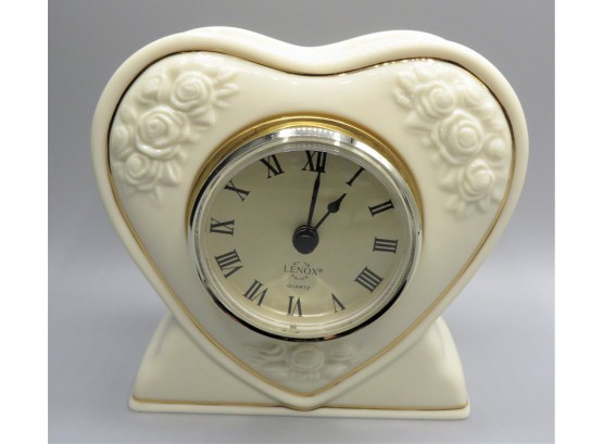 Lenox Heart-shaped Table Clock
