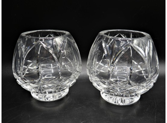 Glass Candle Votive Holders - Set Of 2