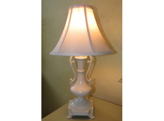 Off-white Resin Base Table Lamp