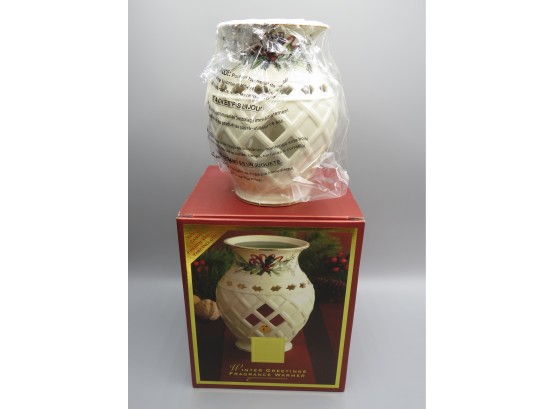 Lenox Winter Greetings Porcelain Fragrance Warmer - New In Original Box
