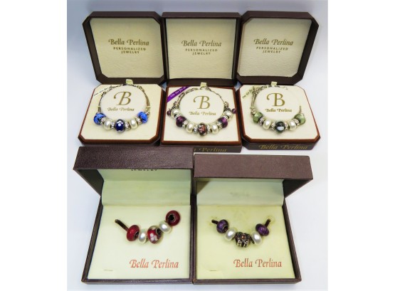 Bella Perlina Personalized Jewelry - Bracelets & Add-on Beads  - NEW IN ORIGINAL BOX