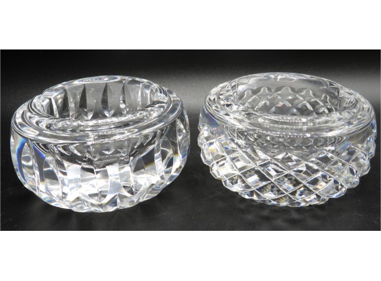 Unique Cut Glass Candle Holders - Set Of 2