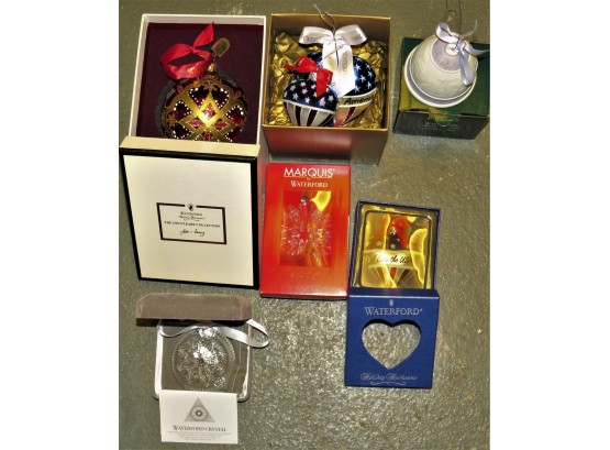 Waterford Christmas Ornaments - Set Of 7