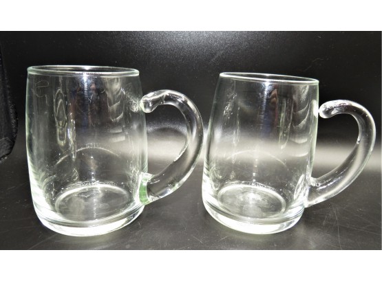 Clear Glass Mugs - Set Of 2
