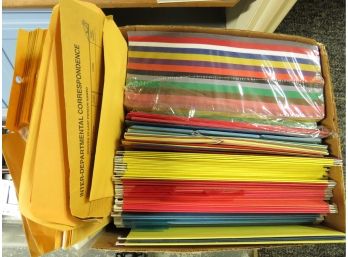 Assorted Colored Paper, Hanging Folders And Manila Envelopes