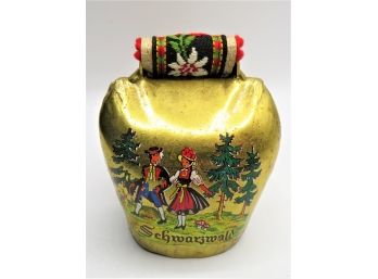 Schwarzwald German Cow Bell With Embroidered Strap