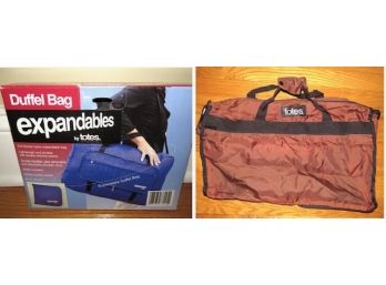 Totes Expandables Brown & Black Duffle Bags - Set Of 2