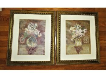C. Winterle Olson Framed Wall Art Of Flowers In Vases - Set Of 2