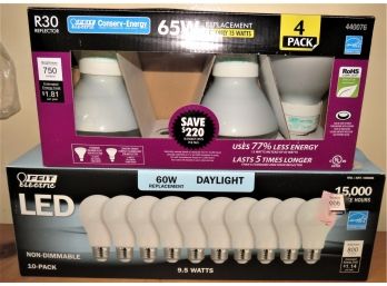 FEIT Electric LED 60W Lightbulbs & R30 Reflector 65W Lightbulbs