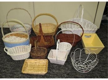 Assorted Lot Of Baskets - Set Of 13