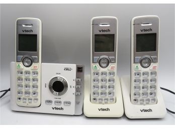 VTech DS6722-3 BS 6.0 Base Charger With 3 Phones & Manual Answering Machine, Connect To Cell, Speakerphone, Tr