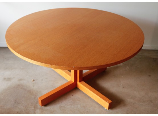 Lovely Wooden Round Pedestal Coffee Table W/ Hardware
