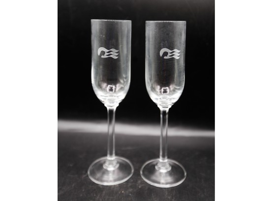 Lot Of 2 Charming Champagne Glasses
