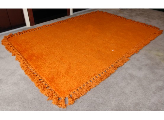 Mid-Century Modern Orange Wool Carpet - Philadelphia Carpets - 52098 Resplendant - 100 Pure Wool