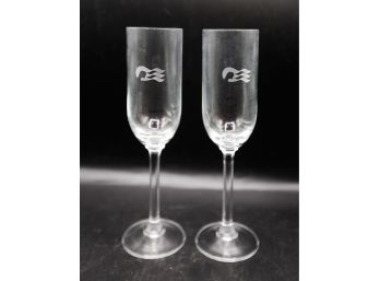 Lot Of 2 Charming Champagne Glasses