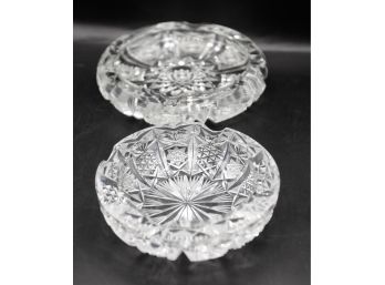 A Pair Of Beautiful Crystal Ashtrays