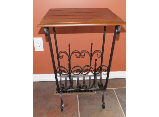 Home Goods Wrought Iron Magazine Rack Side Table
