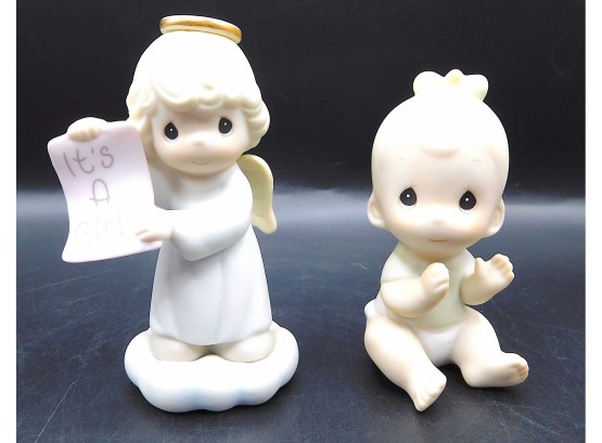 Precious Moments 'growing In Grace' 1994 & Jonathan & David 1993 'baby' Figurines, 2 Piece Lot