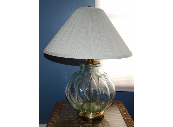 Round Glass Table Lamp