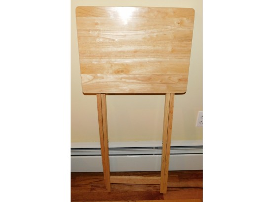 Natural Wood TV Tray Table, Single Table