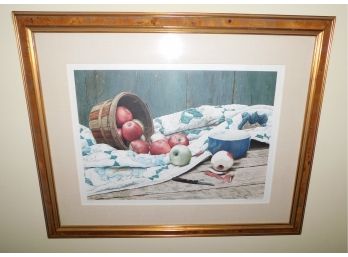 Helen Rundell Limited Edition Lithograph, Number 68 Of 295, 1987, An Apple A Day
