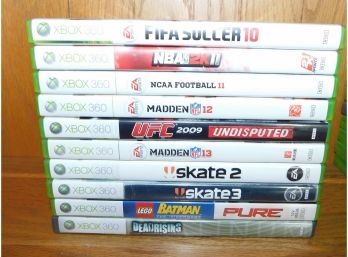 Xbox 360 Assorted Sports Games, 10 Games Total