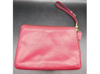 Coach Red Leather Wristlet