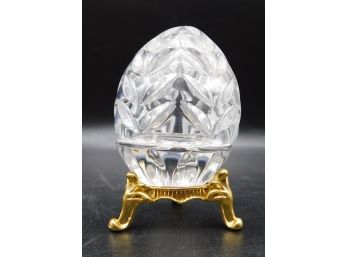 Waterford Crystal Egg Trinket Holder On Stand