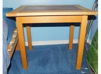 Two-Tone Wood Side Table